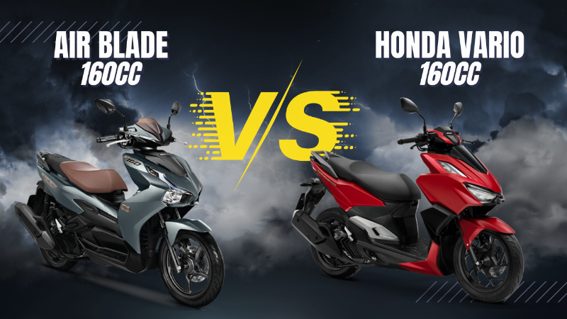 So sánh giá xe Honda Vario 160 và Air Blade 160 nhập khẩu chính hãng